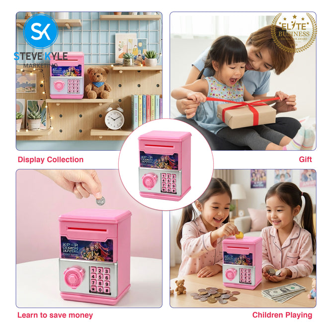 Steve Kyle Colorful Girl Group Design Cute Piggy Bank Toy Coin Saver Money Storage Box Educational Saving Bank For Children