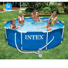 Steve Kyle Deep Frame Family Round Swimming Pool With Filter Pump 3.05m x 76cm