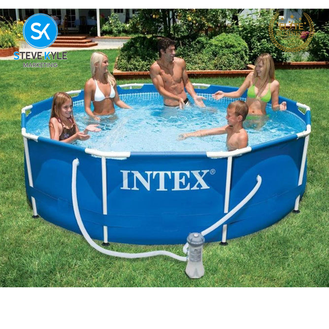 Steve Kyle Deep Frame Family Round Swimming Pool With Filter Pump 3.05m x 76cm
