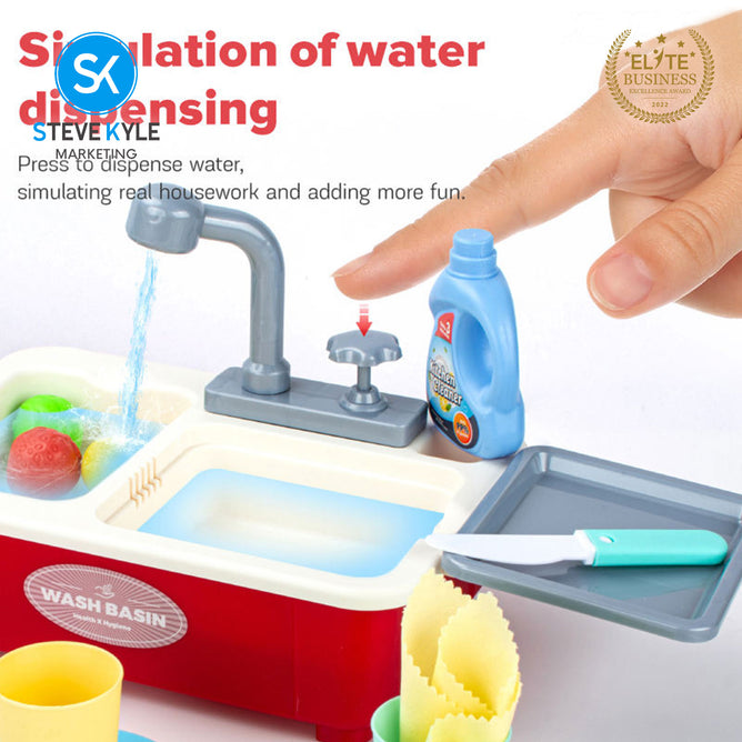 Steve Kyle Portable Realistic Mini Kitchen Dishwasher Pretend Play Set