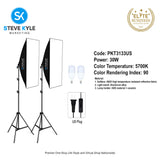 PULUZ Softbox Lighting Kit 50x70cm Professional Photo Studio Photography Light Equipment with E27 Socket Bulb Photography Lighting Kit