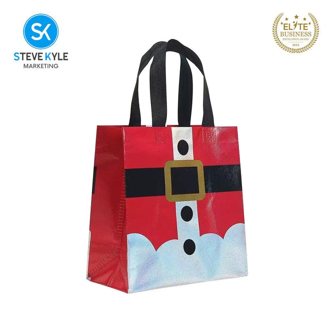 Steve Kyle Multipurpose Non-Woven Glossy Tote Bag for Groceries and Holiday Giveaways