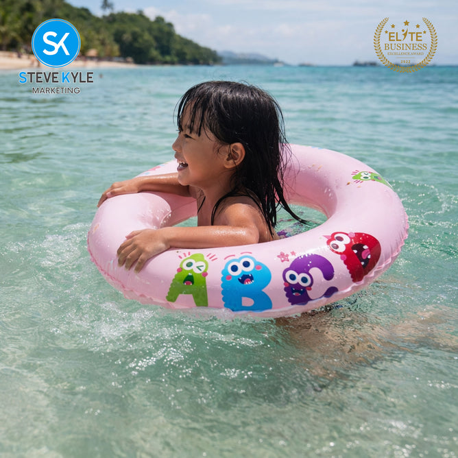 Steve Kyle Inflatable Swim Ring ABC Buddies For Outdoor Water Fun