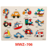 Early Educational Wooden Cognition Board Toys Baby Hand Grasp Digital Jigsaw Puzzles best gifts for Kids