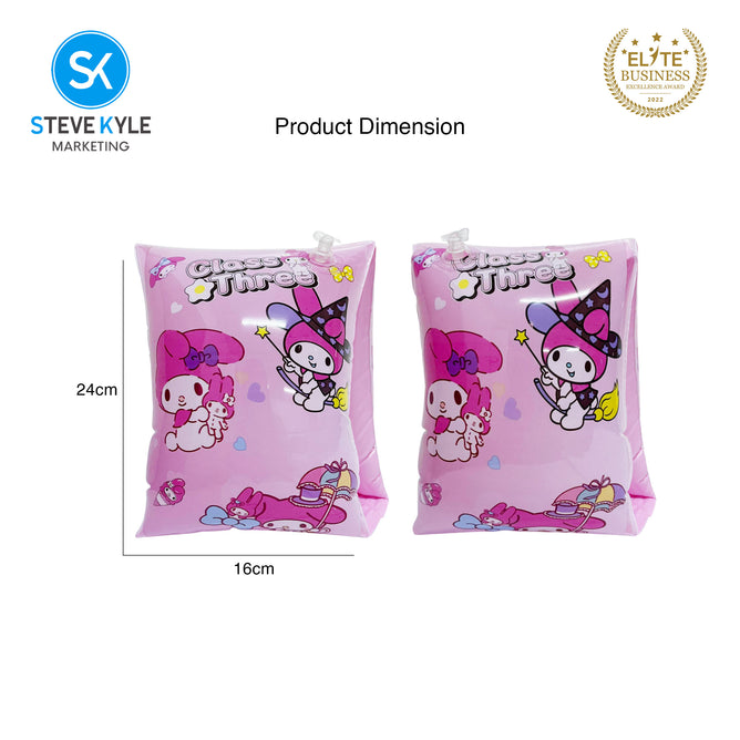 Steve Kyle Inflatable Arm Band Lovable Characters Print 24cm Floaties For Swimming Outdoor Fun