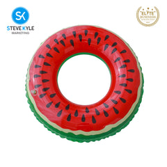 Steve Kyle Inflatable Swim Ring Tropical Watermelon Pattern For Outdoor Water Fun