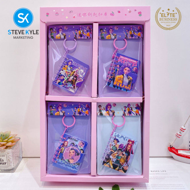 Steve Kyle Colorful Girl Boy Group Theme 55-Page Mini Book Keychain Pendant Random Design For Bag Accessories