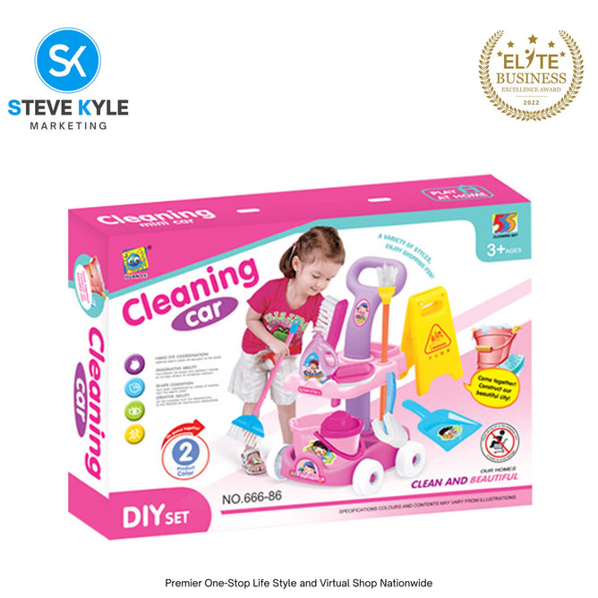 Mini DIY Cleaning Set Car Pretend Material toy for Kids Best Gift Toys