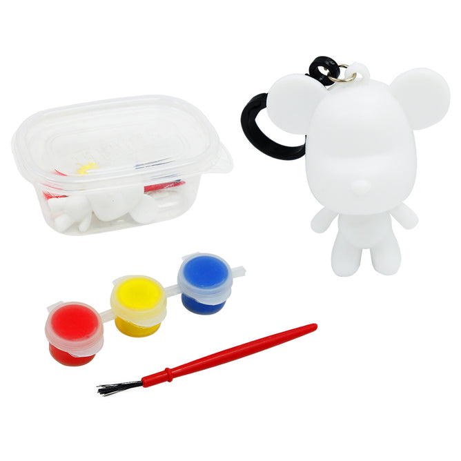 DIY Fluid Bear Handmade Creative Paint Bear Keychain for Kids Small Gift /Toy