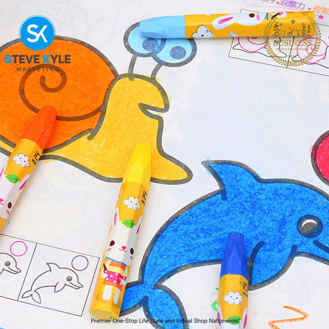 12 Colors Colour Oil Pastel for Kids Stationery School Supplies