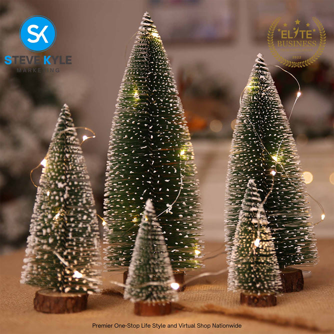 Mini Christmas Tree Tabletop Decorations Tree With LED Light Artificial Cedar Pine for Holiday