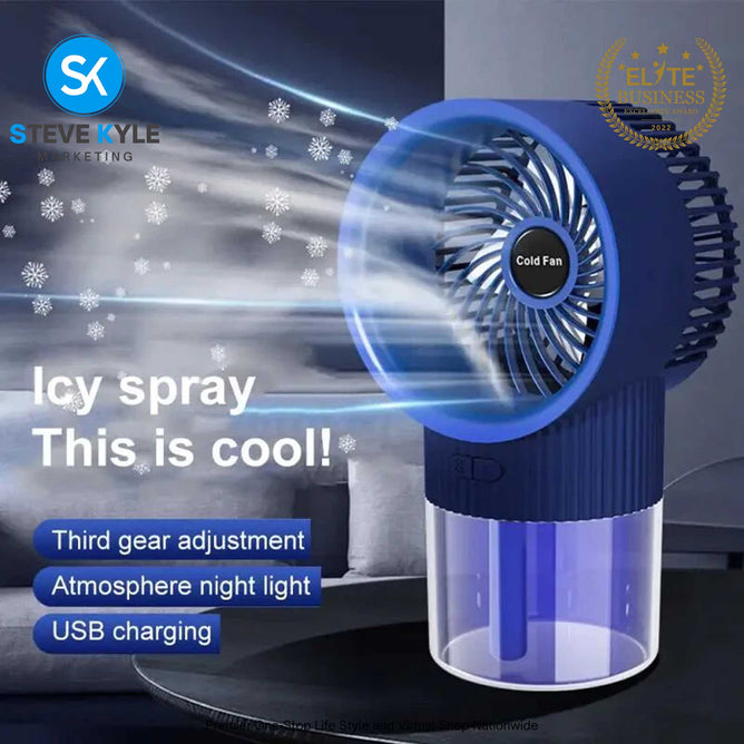 Portable Air Conditioner Spray Fan Desktop Adjustable Third Gear Electric Fan Air Cooler Spray