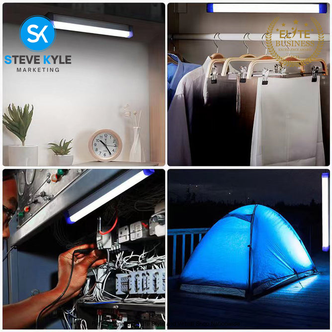 Solar Emergency Light USB Rechargeable Magnetic Emergency LED Light Lamp Outdoor Portable