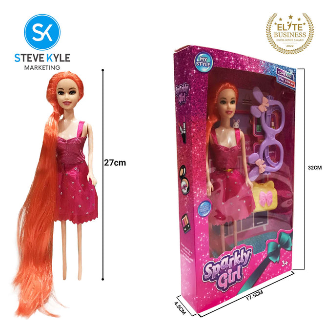 1PC Random Sparkly Doll with Accessories for Kids