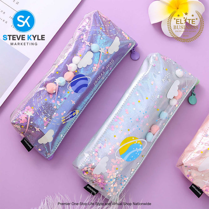 Creative Pencil Case Cute cartoon planet Pencil Box Cartoon Stationery Box Student Stationery