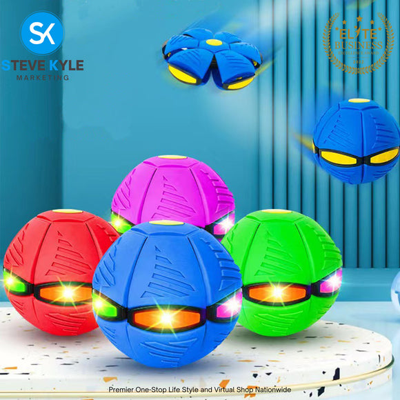Magic UFO Flying Ball Throw Disc Ball with LED Light For Outdoor Kid's Sports Ball