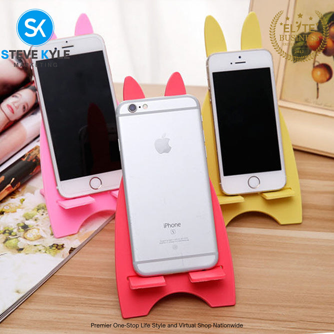 Wooden Phone Stand Holder Cute Design Lazy Durable for Mobile Phone and Tablets