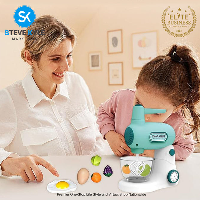 Kids Blender Kitchen Simulation Mixer Toy Playset Pretend Mixer Playset Best Gift