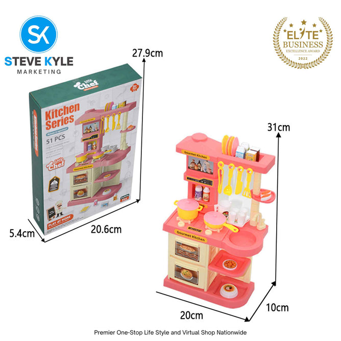 Pretend Kitchen Play Set for Kids Little Kitchen Series Early Learning Best Gift Toy