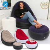 Inflatable Air Sofa with Foot Rest Cushion Lounge Chair