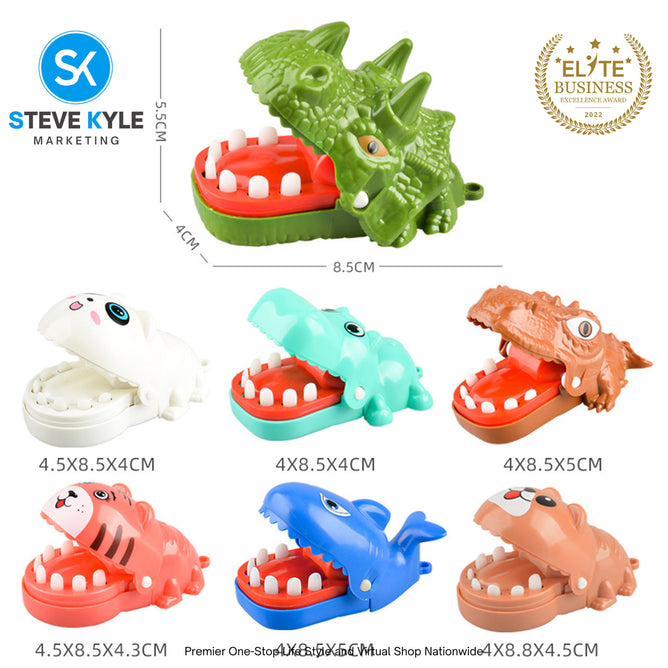 Steve Kyle Funny Biting Finger Dinosaur Teeth Toy Adventure Games Party Family