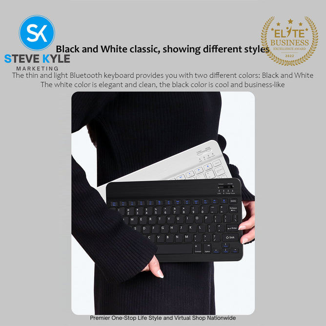 Mini Wireless Bluetooth Keyboard with Mouse and Phone Stand  For Tablet Universal For Apple/Android/Windows