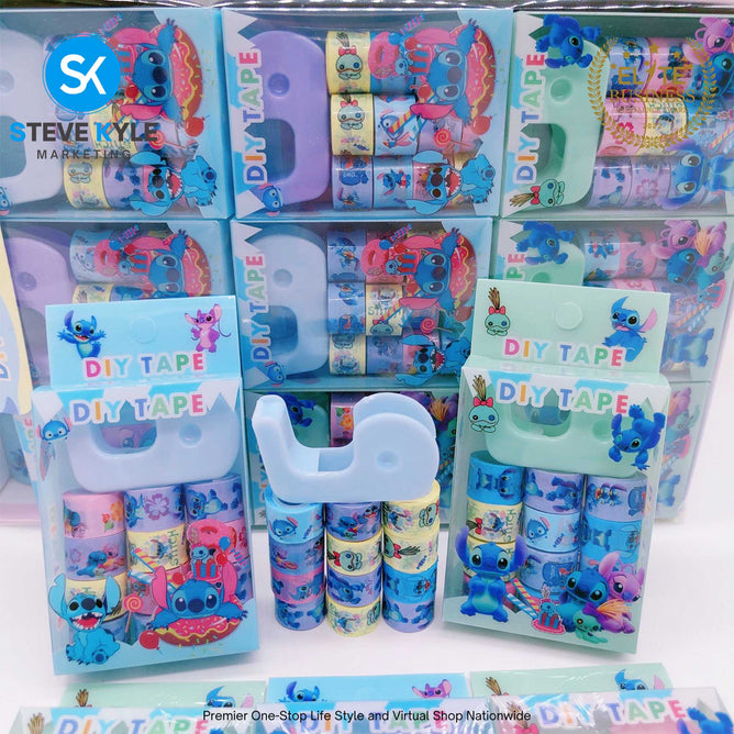 12pcs Assorted Cartoon Tape Sticker DIY Decoration Tape Staionery