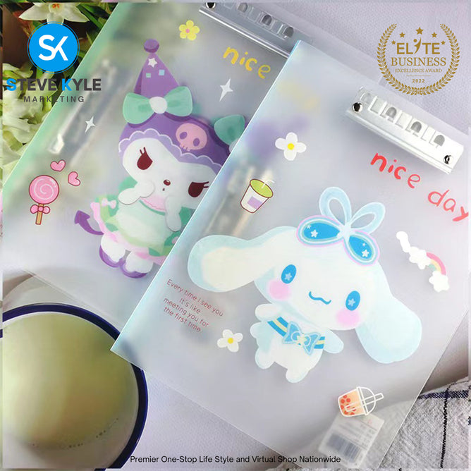 Sanrio Kawaii Clipfile Folder Creative Folder Student Stationary Writing School Supplies