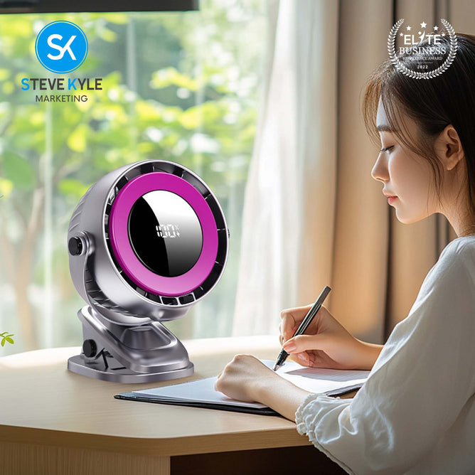 Portable Desk Fan & Clip-On Fan Speed Up to 100 Gear