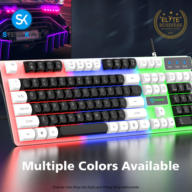 K730 Luminous Wired Gaming Keyboard Divipard For Computer Laptop