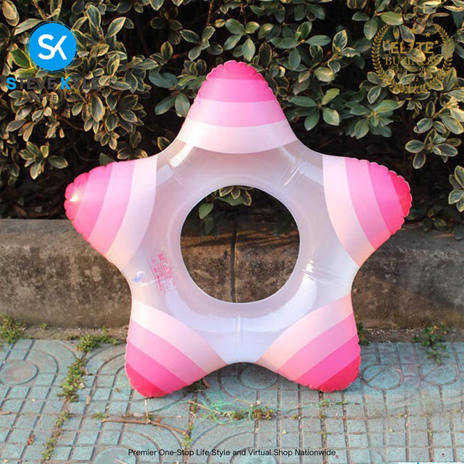 Star Swim Ring Inflatable Water Tubes Summer Time