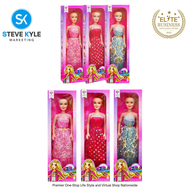 (1 BOX) Random Happy Barbie Girl Lovely Doll Best Gift Toy for Kids