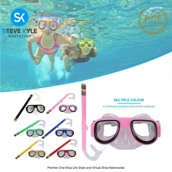 Kids Snorkeling Set Mask Silicone Scuba Diving Goggles for Boys and Girls
