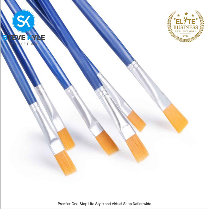 6pcs/Set Nylon Acrylic Painting Drawing Oil poster Paint Brush Pen for Art School Suppkies Student