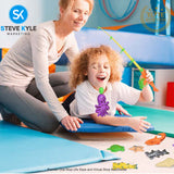 Children Magnetic Fishing Parent-child interactive Toys Game Kids 1 Rod 9 3D Fish Baby Bath Toys