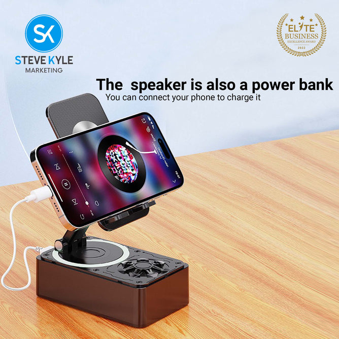 3-in-1 Portable Wireless Bluetooth Speaker with Wireless Mini Microphone