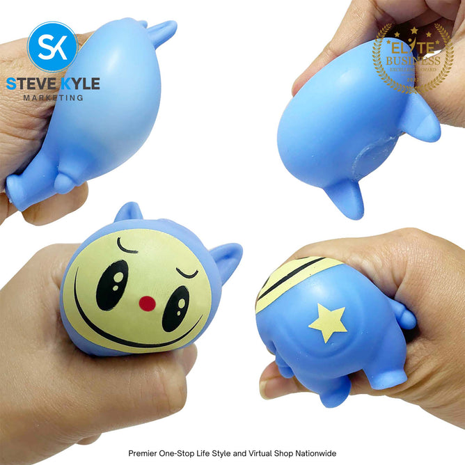 Labubu Decompression Toy - Stress Relief Squeeze Toy - Cute Cartoon Squishy Toys for Kids