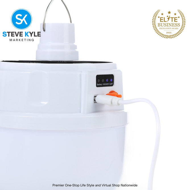 V51 Solar LED Bulb Light USB Rechargeable Emergency Charging Lamp