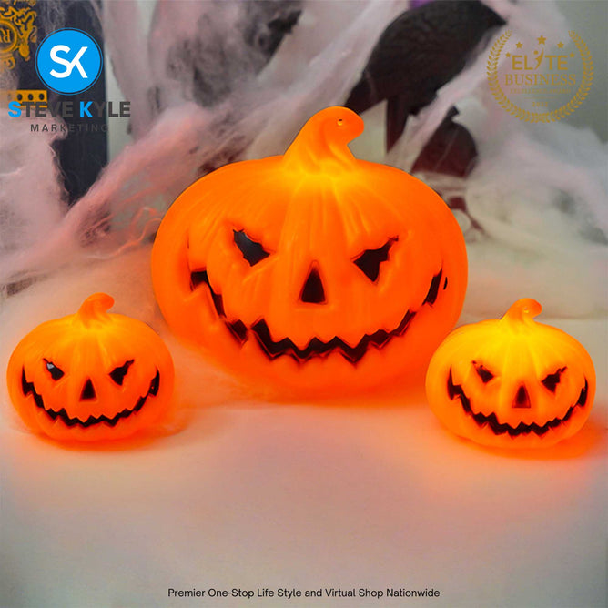 Halloween Theme Artificial Pumpkin Lamps Portable Pumpkin Light DIY Halloween Home Party