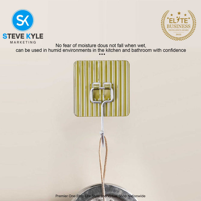 High Quality Strong Self Adhesive No Punching Wall Hooks Hanger Sticker For Kitchens Bathroom