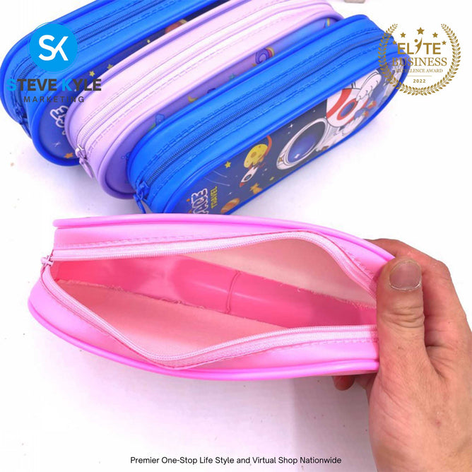Cartoon Design Large Capacity Pencil Case Stationary Multifunctional for Kids