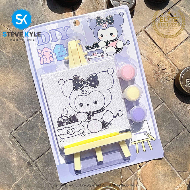DIY Creative Children's Paint Drawing Board Children's Watercolor Coloring w/Stand