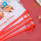 Christmas Themed Cartoon Ziplock Bag - Zipper Pouch  (1PC Random)