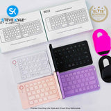UltraSlim Foldable Keyboard Rechargeable Bluetooth Silent Typing for iOS Android Windows