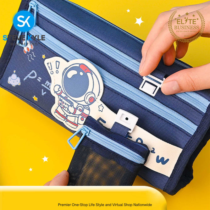 4 Layers Large Capacity Pencil Case Stationery Box For Girl Pencil Storage Bag Cute Girl Elementary School Students Pencil Case