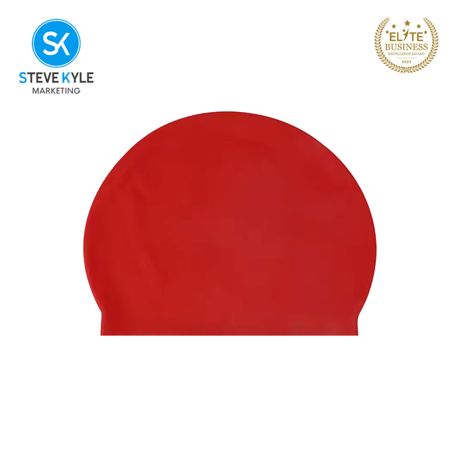 Steve Kyle Comfortable Fit Solid Color Latex Swimming Cap Ear Protection