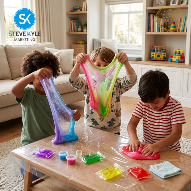 Steve Kyle Soft Stretch Crystal Slime Toy Colorful Jelly Series DIY Play Kit