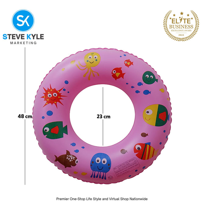20 Inches Inflatable Cartoon Character Swim Ring Floater for Kids Boys and Girls