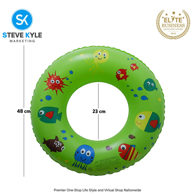 20 Inches Inflatable Cartoon Character Swim Ring Floater for Kids Boys and Girls
