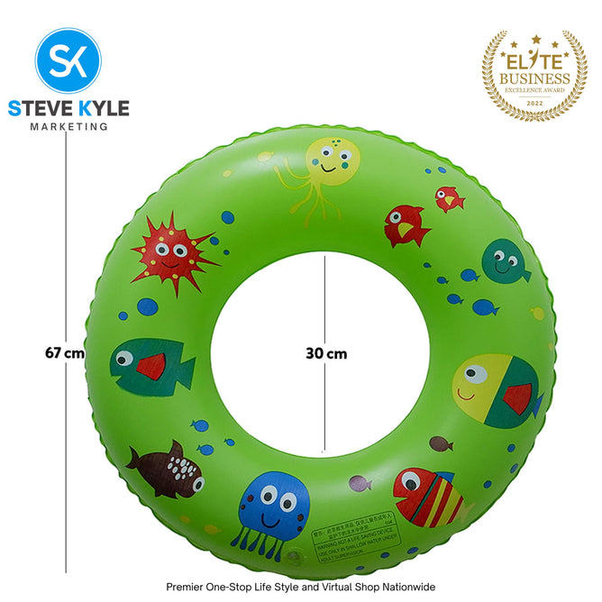 26 Inches Inflatable Cartoon Character Swim Ring Floater for Kids Boys and Girls